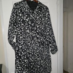 Black and White Floral Dress